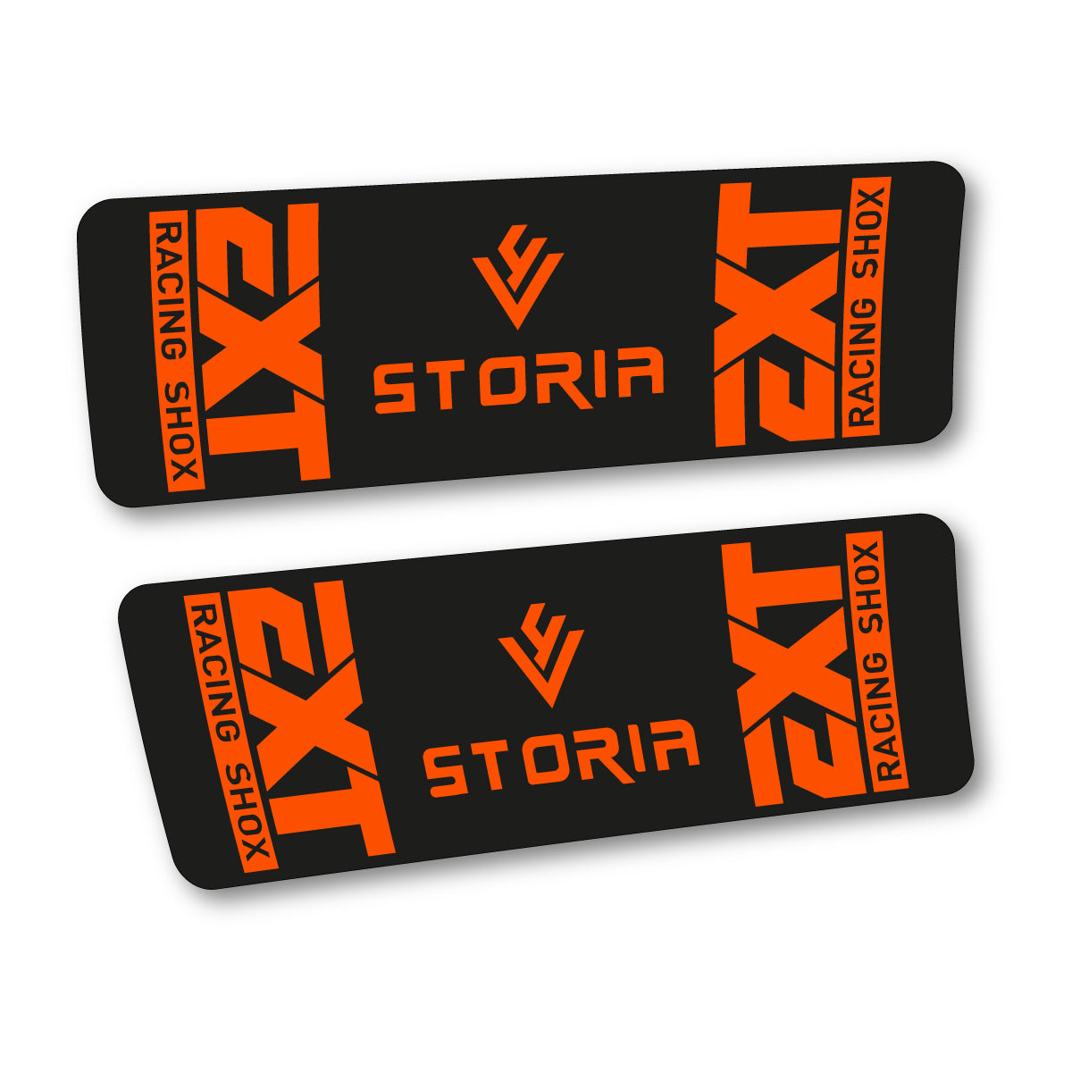 Stickers compatibles EXT Storia V4 2023 pour amortisseur – autocollants vinyle - Orange