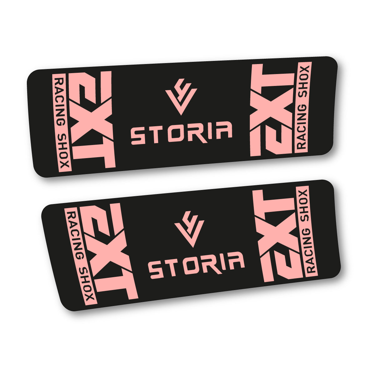 Stickers compatibles EXT Storia V4 2023 pour amortisseur – autocollants vinyle - Rose Saumon