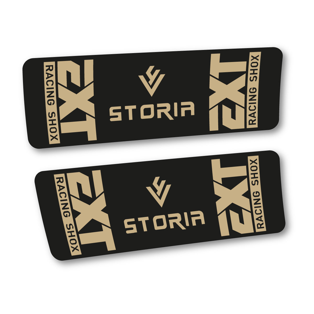 Stickers compatibles EXT Storia V4 2023 pour amortisseur – autocollants vinyle - Sable