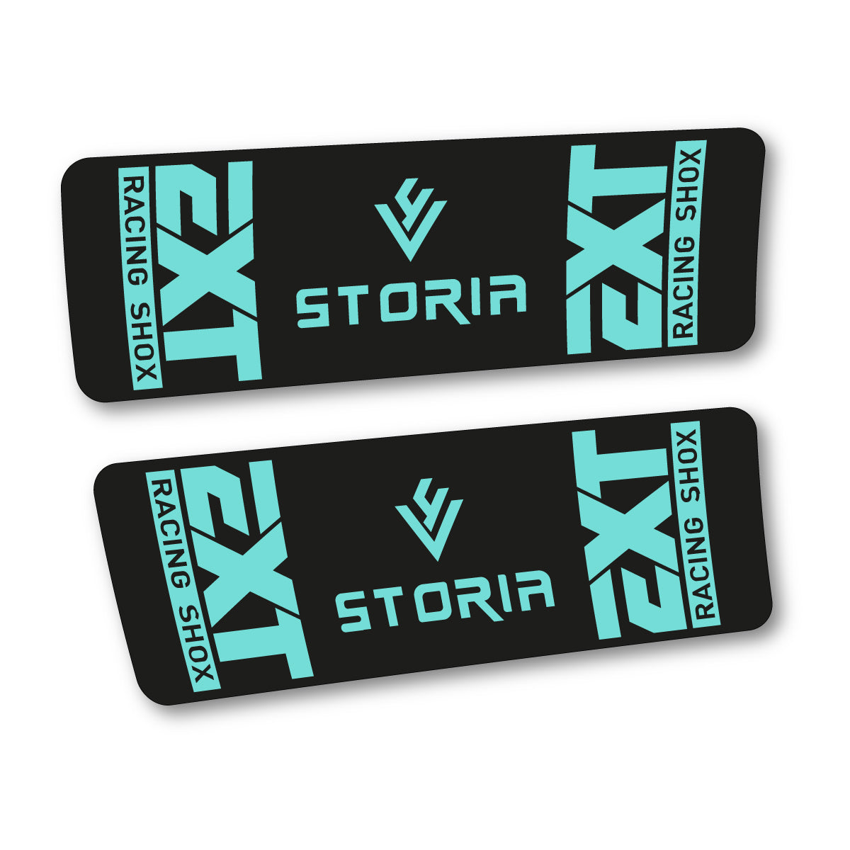Stickers compatibles EXT Storia V4 2023 pour amortisseur – autocollants vinyle - Turquoise Clair