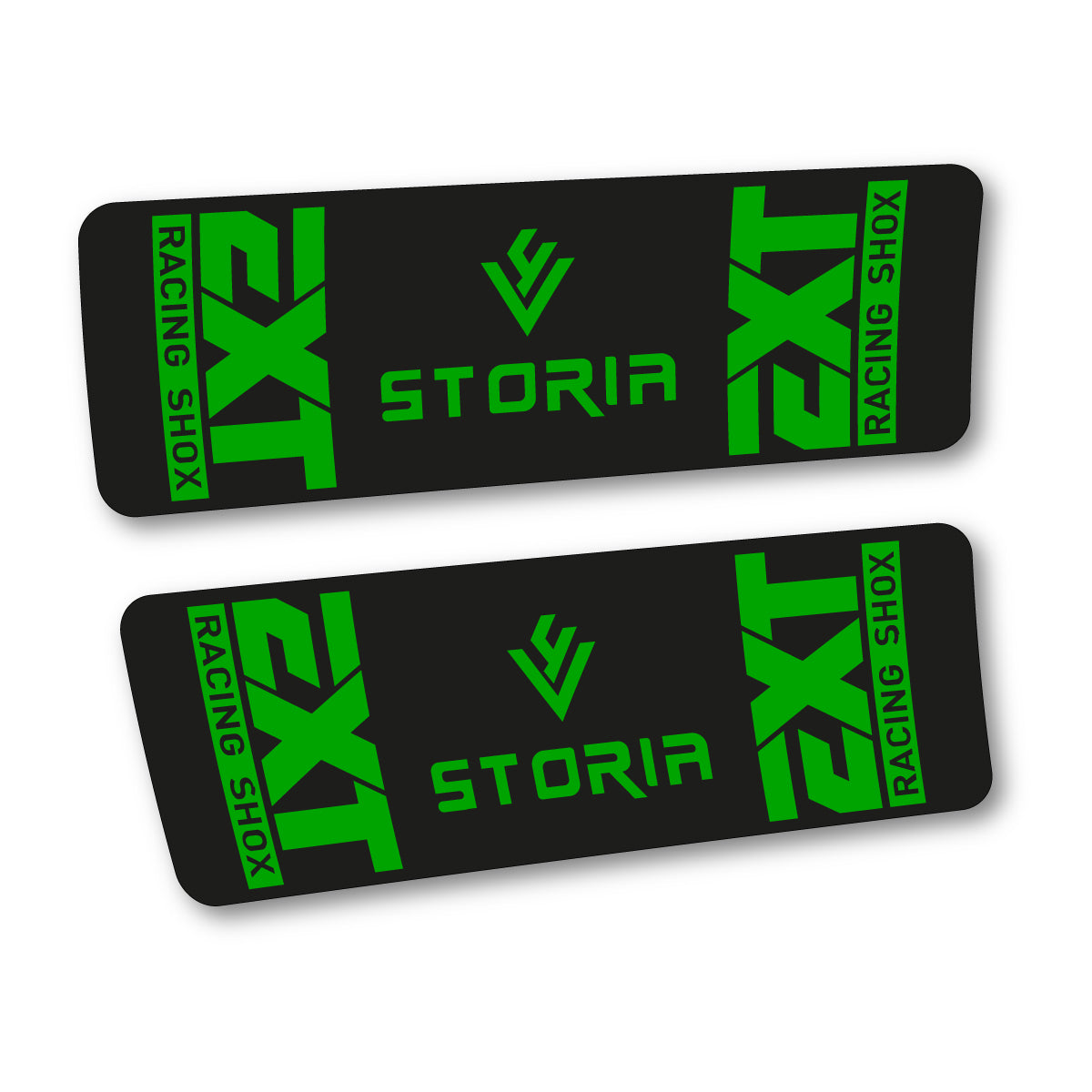 Stickers compatibles EXT Storia V4 2023 pour amortisseur – autocollants vinyle - Vert
