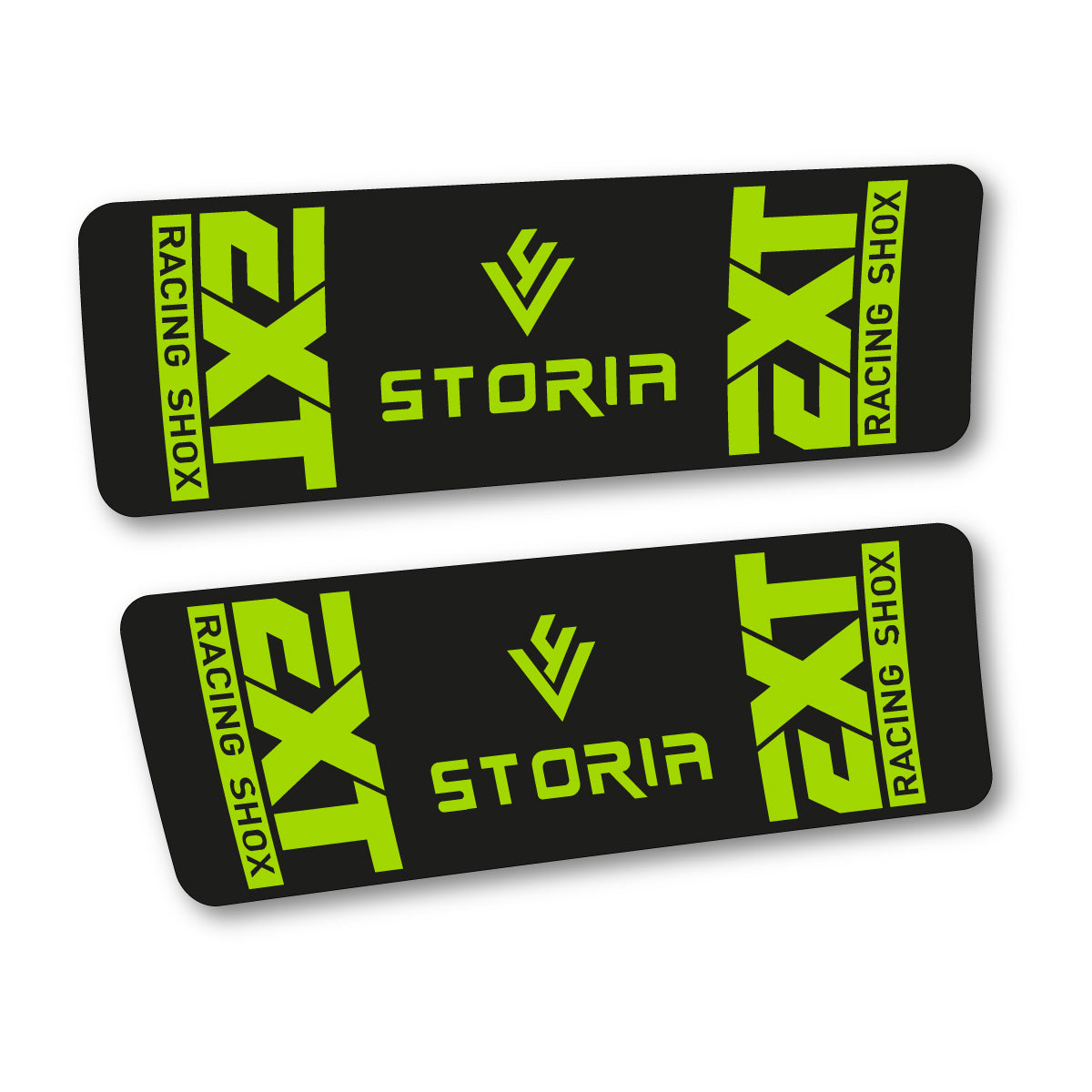 Stickers compatibles EXT Storia V4 2023 pour amortisseur – autocollants vinyle - Vert Citron