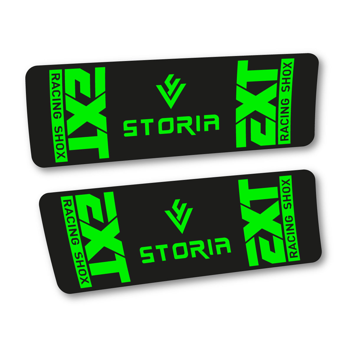 Stickers compatibles EXT Storia V4 2023 pour amortisseur – autocollants vinyle - Vert Fluo