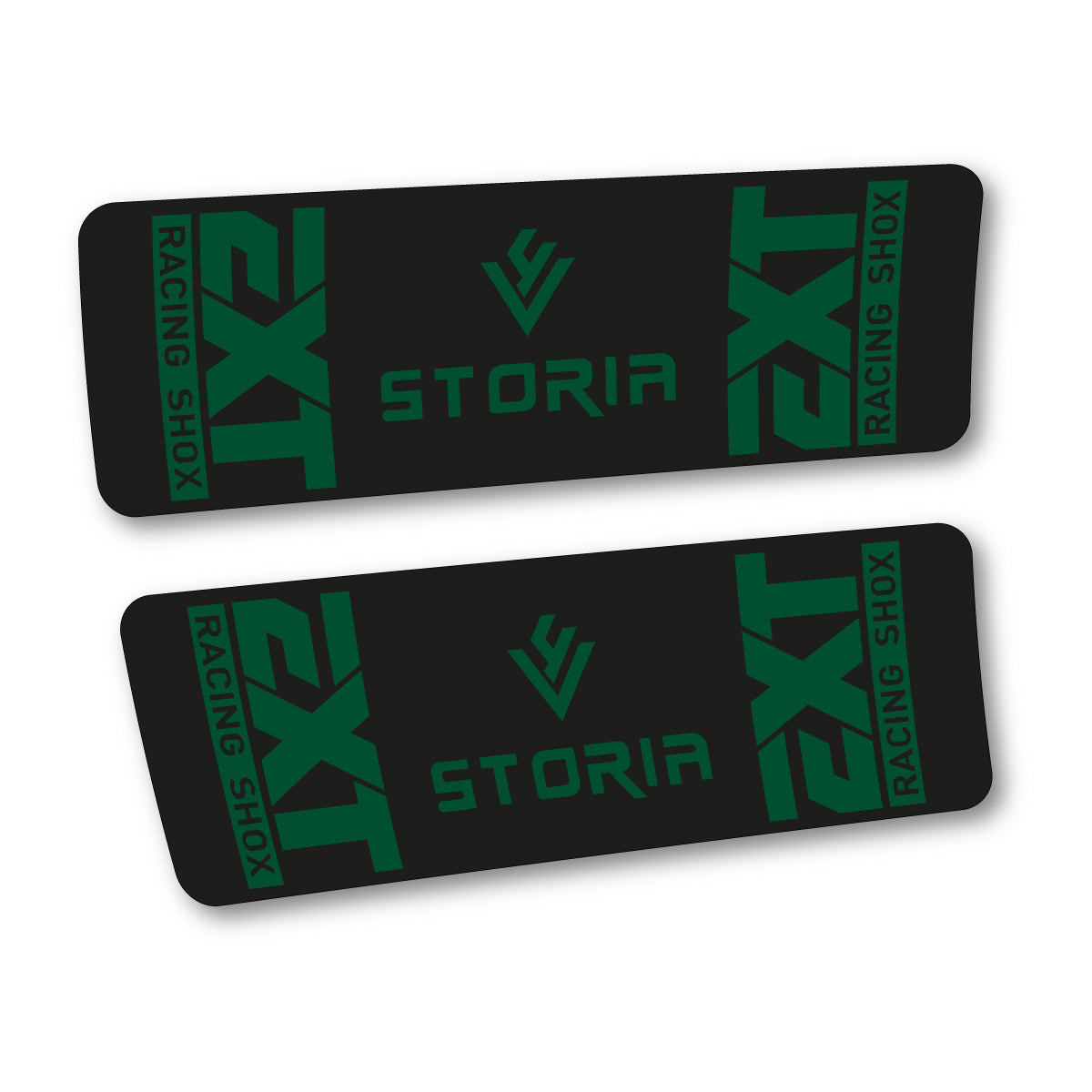 Stickers compatibles EXT Storia V4 2023 pour amortisseur – autocollants vinyle - Vert Foncé