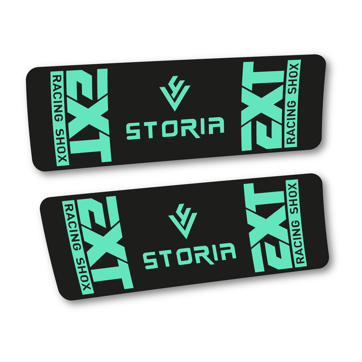 Stickers compatibles EXT Storia V4 2023 pour amortisseur – autocollants vinyle - Vert Menthe