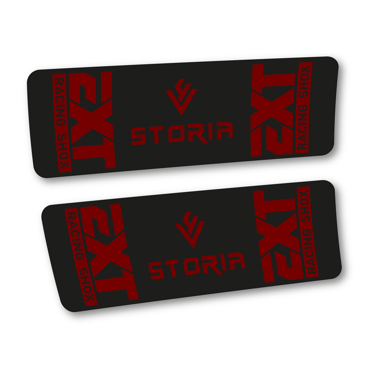 Very Dark Red decal for EXT Storia V4 2023 rear shock – bike sticker vinyl