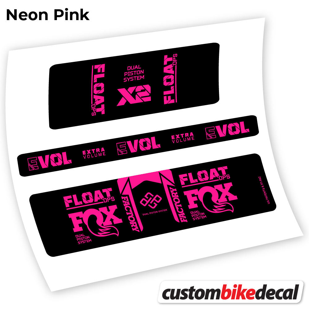 Neon Pink decal for Fox Float DPS X2 2021 rear shock – bike sticker vinyl