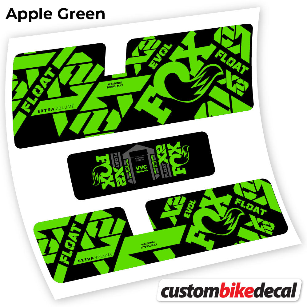 Apple Green decal for Fox X2 Performance Elite 2021 rear shock – bike sticker vinyl