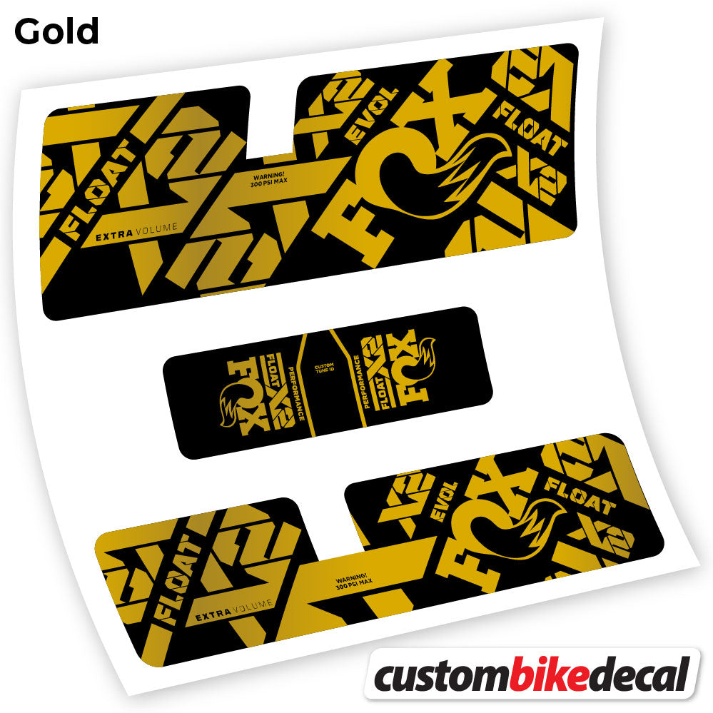 Gold decal for Fox X2 Performance 2021 rear shock – bike sticker vinyl