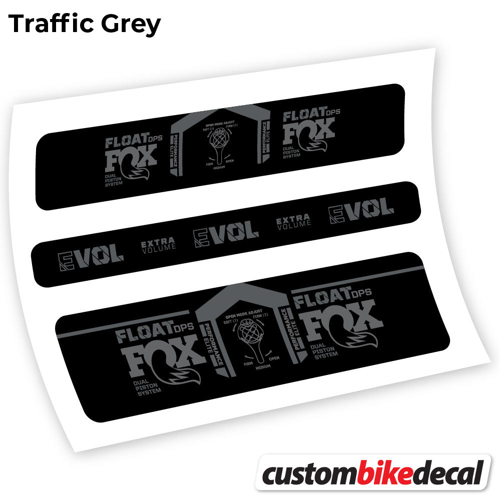 Trac Grey decal for Fox DPS Elite 2021 rear shock – bike sticker vinyl