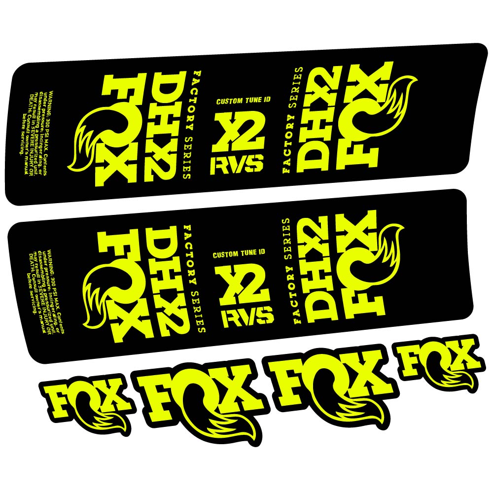 Stickers Fox DHX2 2019 compatibles Autocollants amortisseur VTT