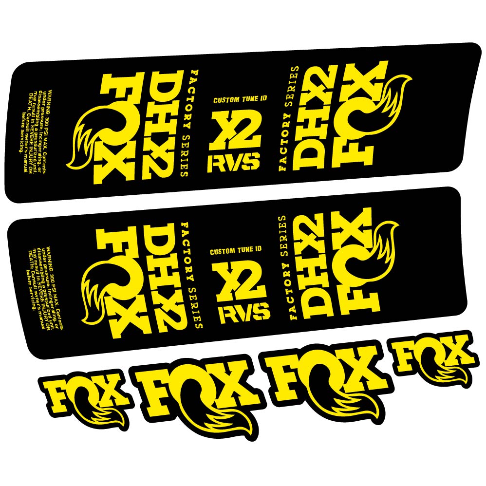 Stickers Fox DHX2 2019 compatibles Autocollants amortisseur VTT