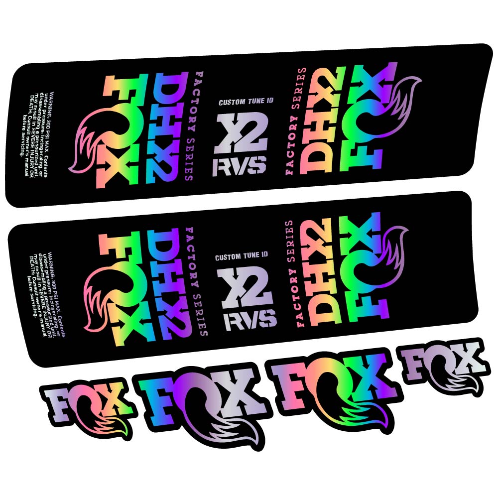 Stickers Fox DHX2 2019 compatibles Autocollants amortisseur VTT