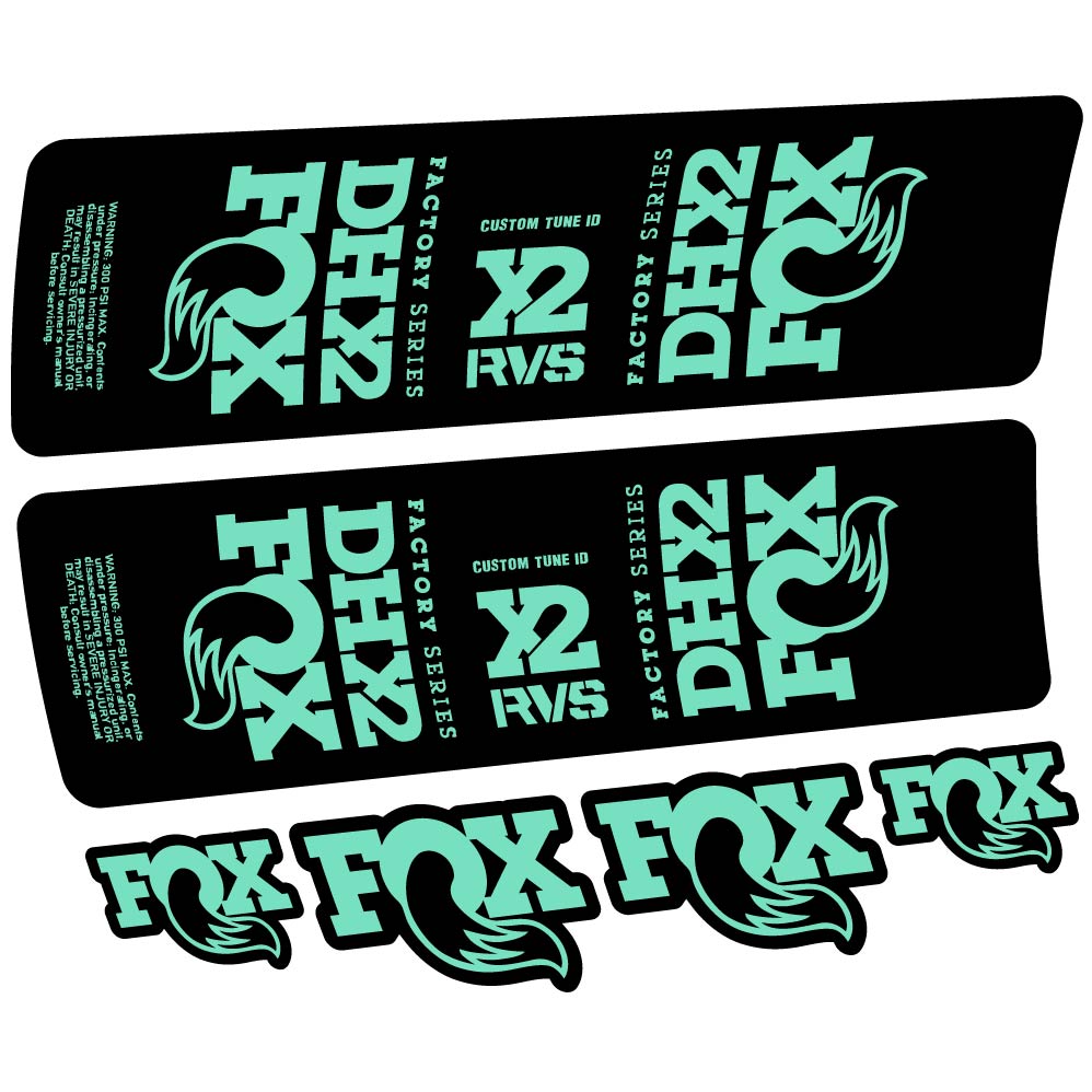Stickers Fox DHX2 2019 compatibles Autocollants amortisseur VTT