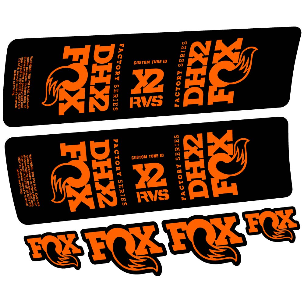 Stickers Fox DHX2 2019 compatibles Autocollants amortisseur VTT