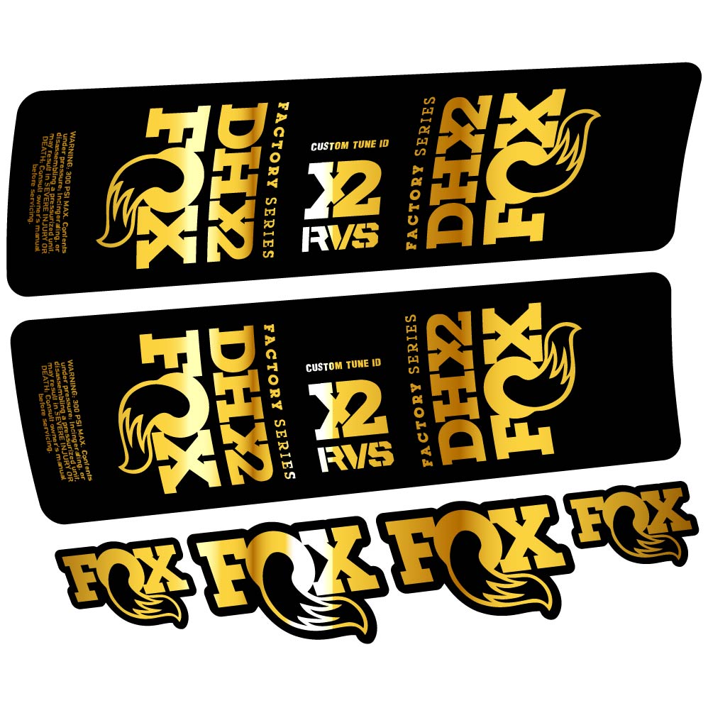 Stickers Fox DHX2 2019 compatibles Autocollants amortisseur VTT