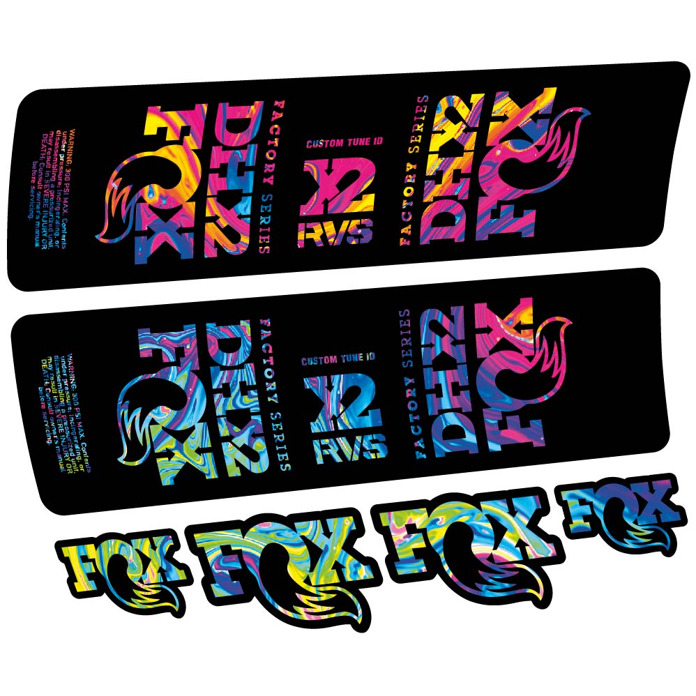 Stickers Fox DHX2 2019 compatibles Autocollants amortisseur VTT