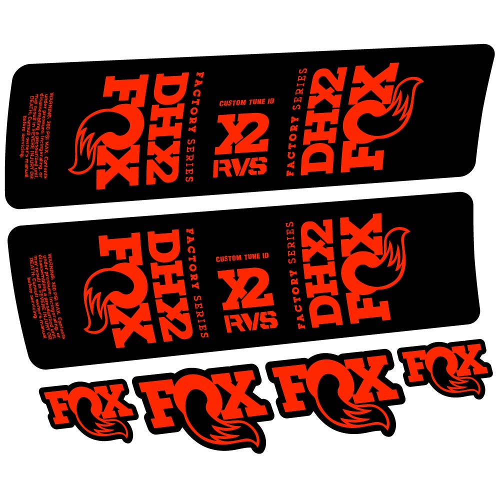 Stickers Fox DHX2 2019 compatibles Autocollants amortisseur VTT