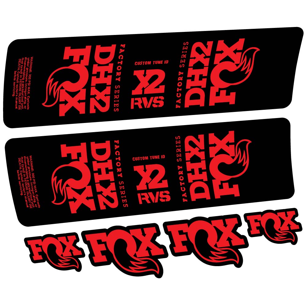 Stickers Fox DHX2 2019 compatibles Autocollants amortisseur VTT