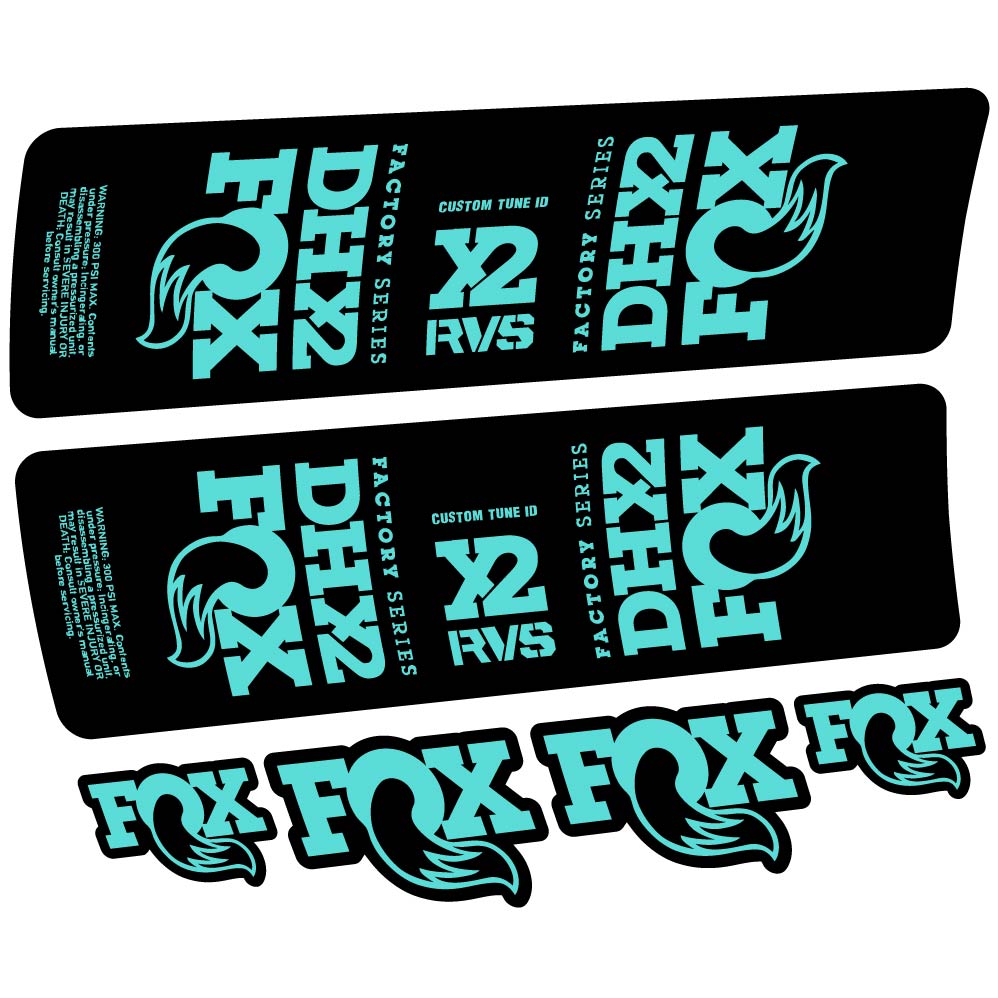 Stickers Fox DHX2 2019 compatibles Autocollants amortisseur VTT