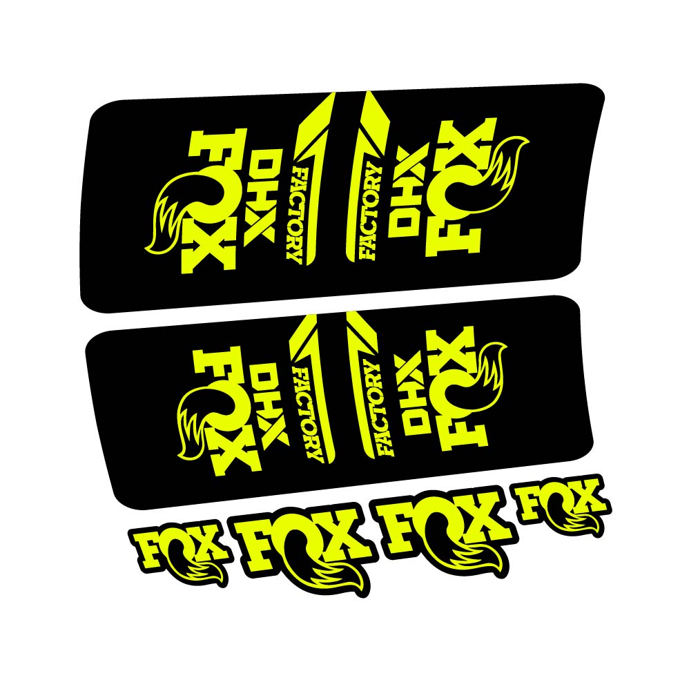 Stickers Fox DHX Factory 2022 compatibles Autocollants amortisseur VTT