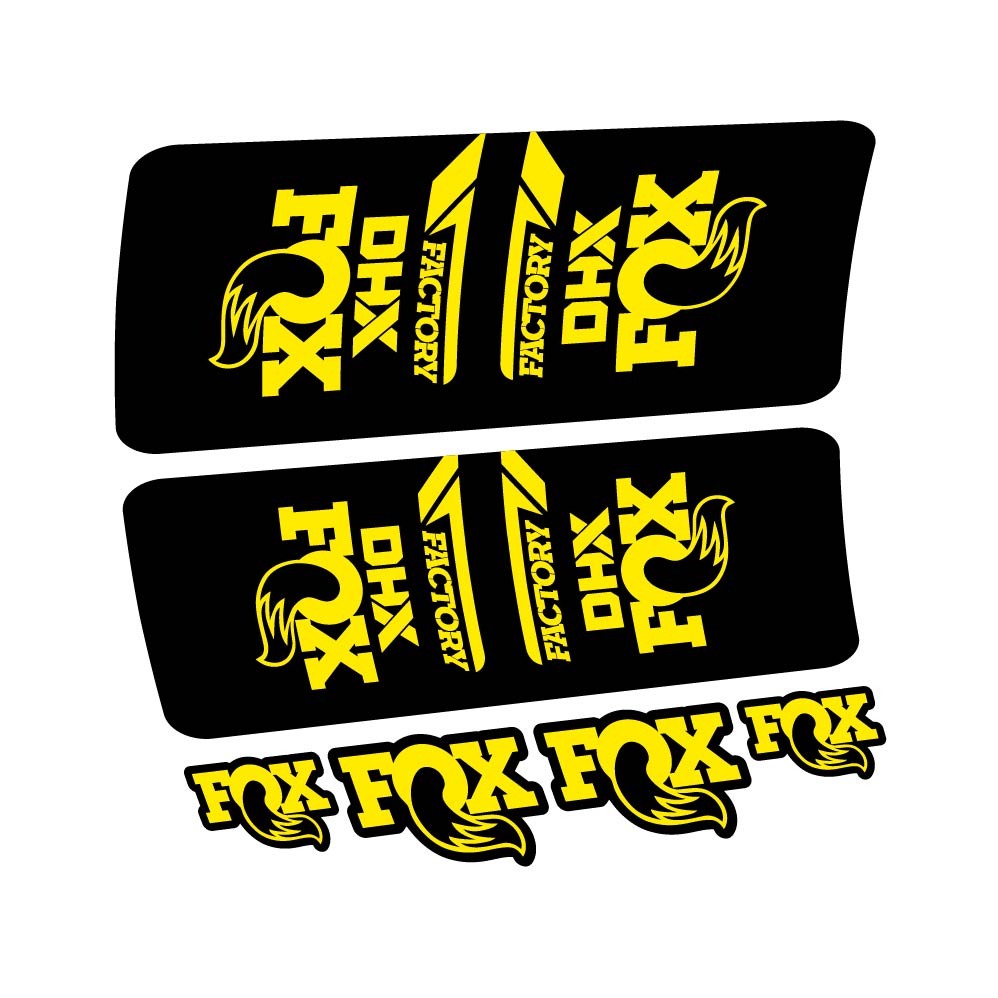 Stickers Fox DHX Factory 2022 compatibles Autocollants amortisseur VTT