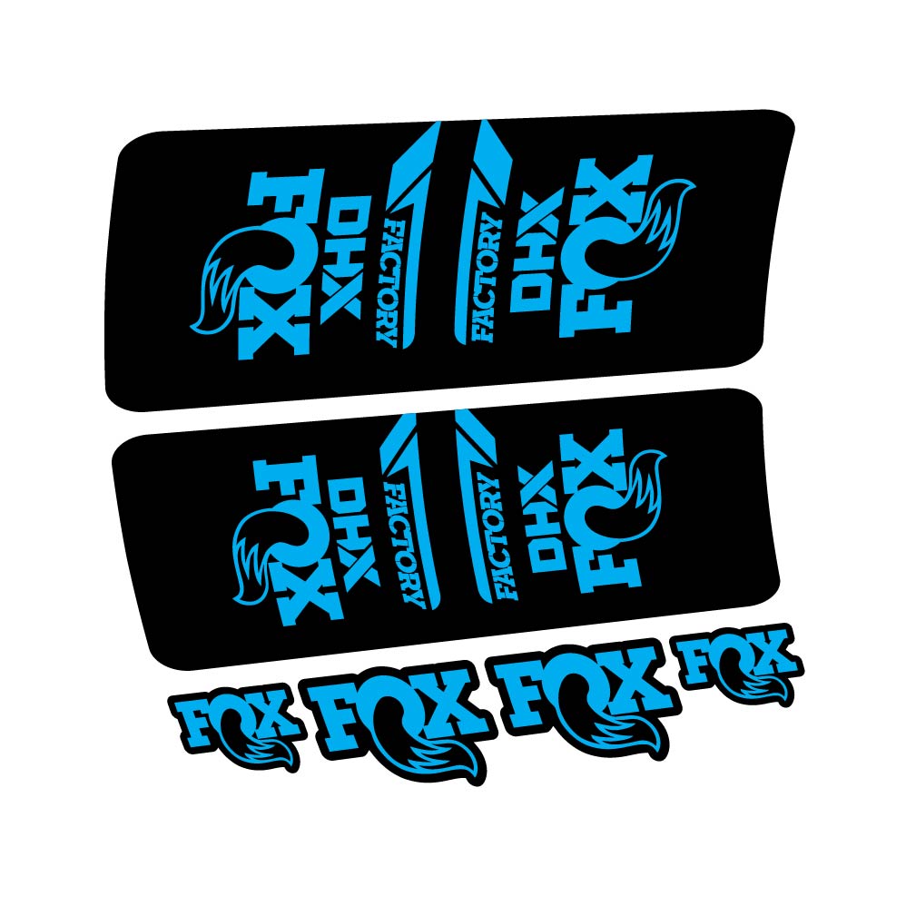 Stickers Fox DHX Factory 2022 compatibles Autocollants amortisseur VTT