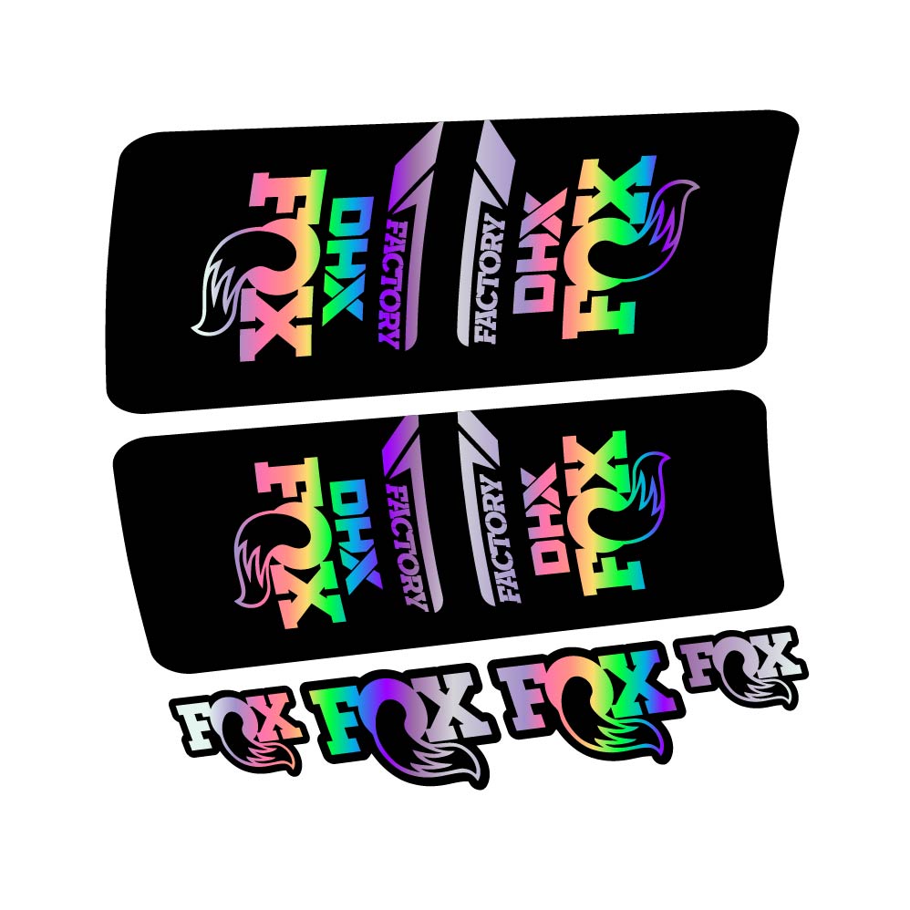 Stickers Fox DHX Factory 2022 compatibles Autocollants amortisseur VTT