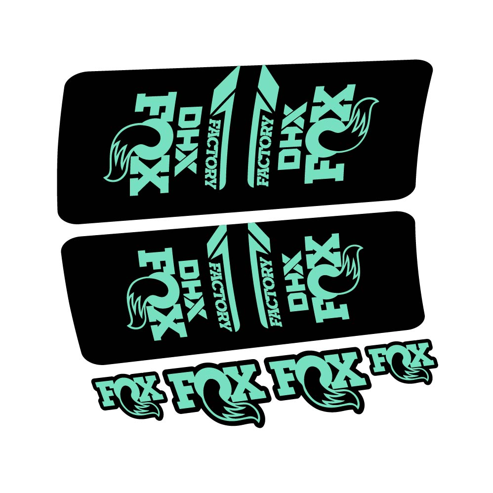 Stickers Fox DHX Factory 2022 compatibles Autocollants amortisseur VTT