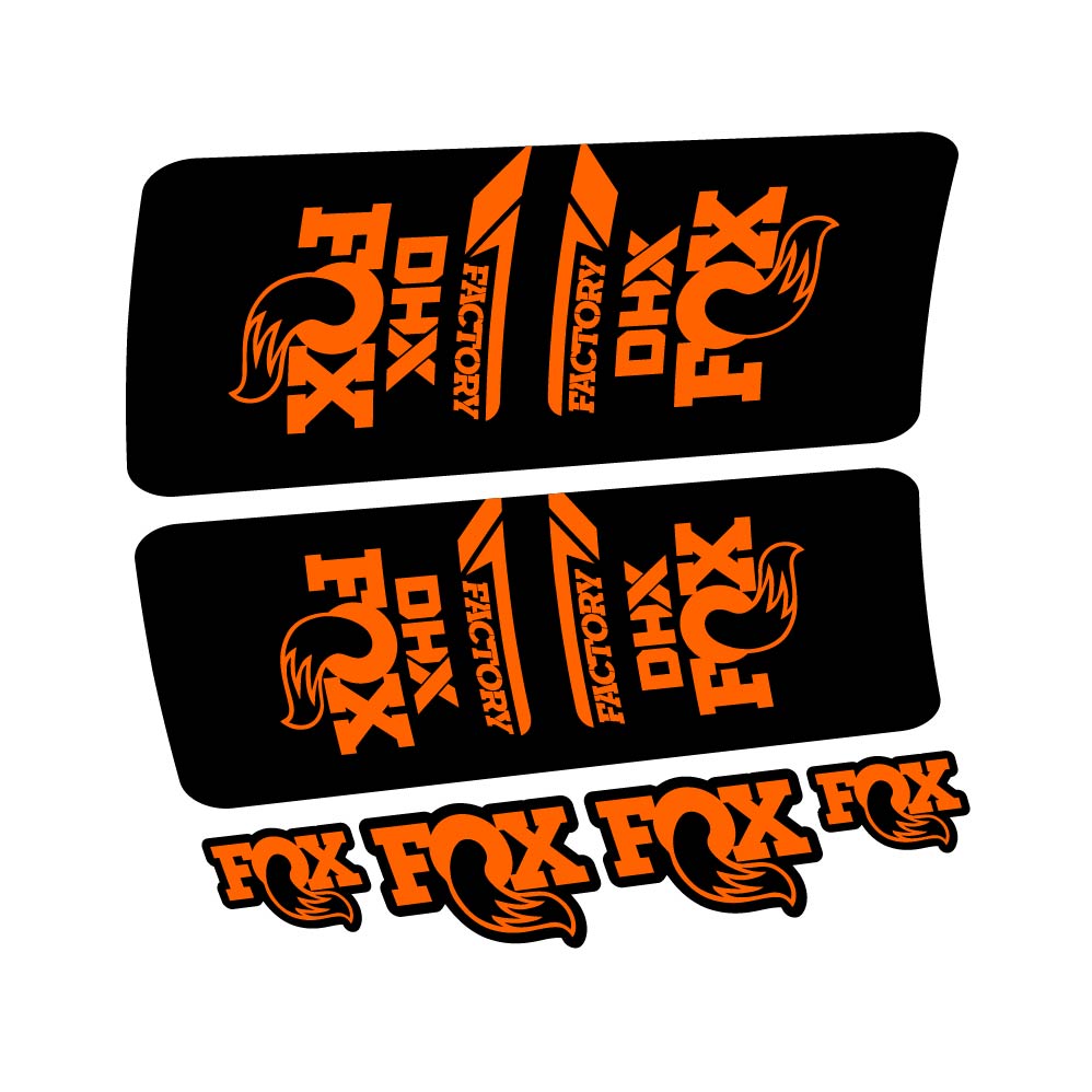 Stickers Fox DHX Factory 2022 compatibles Autocollants amortisseur VTT