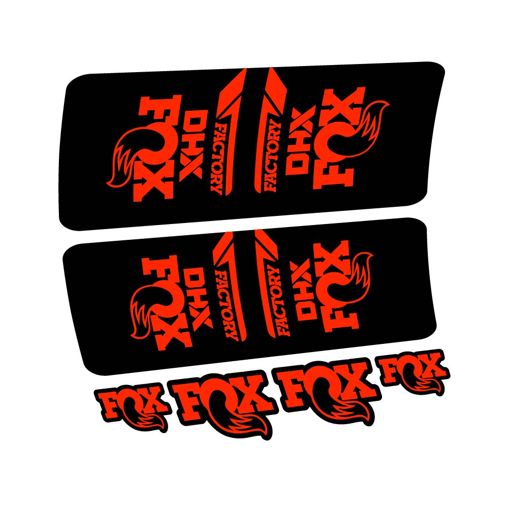 Stickers Fox DHX Factory 2022 compatibles Autocollants amortisseur VTT