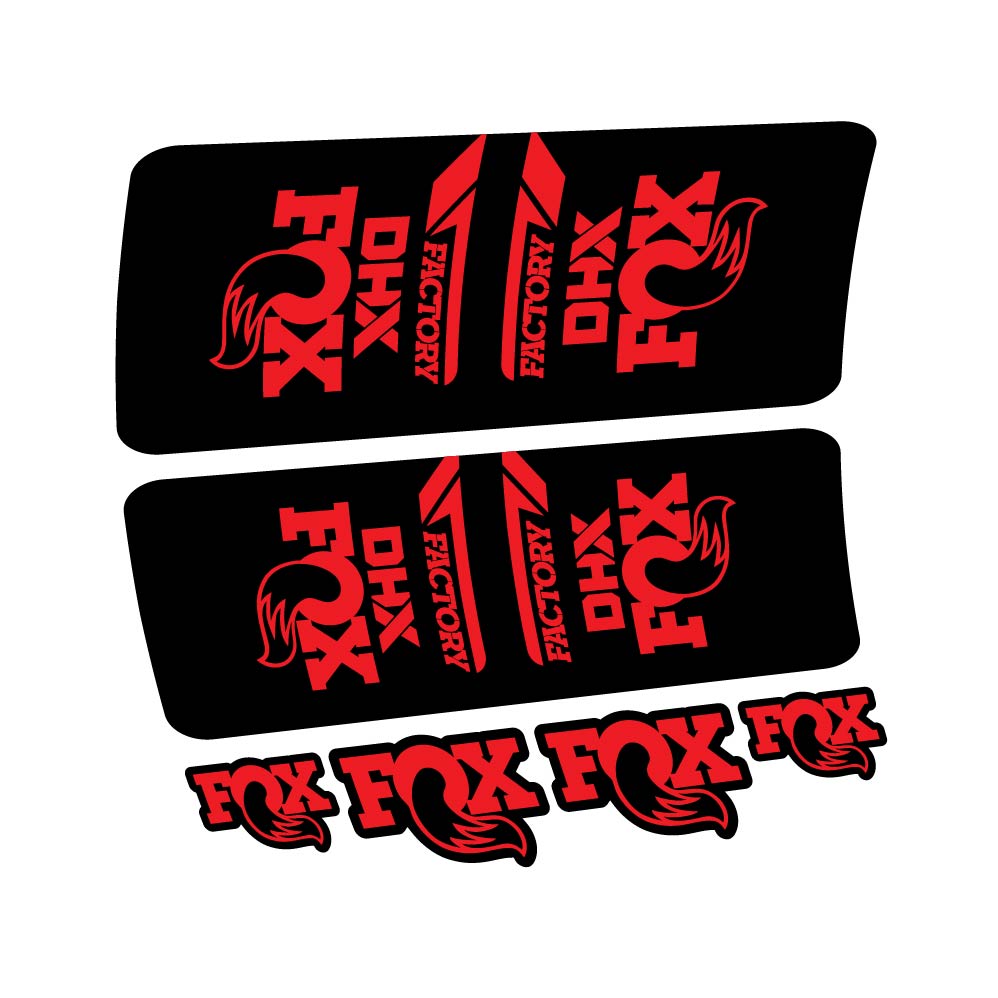 Stickers Fox DHX Factory 2022 compatibles Autocollants amortisseur VTT
