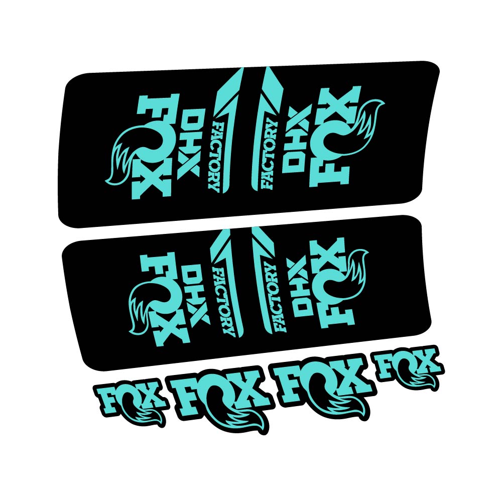Stickers Fox DHX Factory 2022 compatibles Autocollants amortisseur VTT