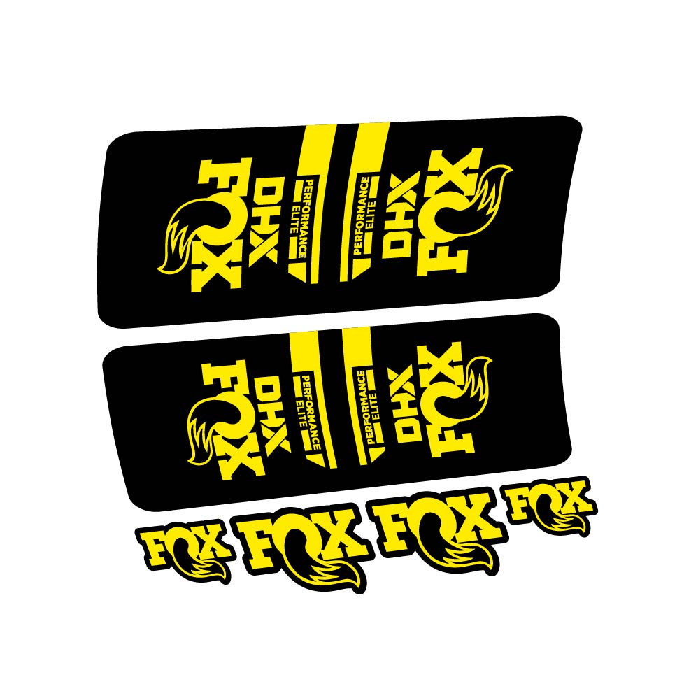 Stickers Fox DHX Elite 2022 compatibles Autocollants amortisseur VTT