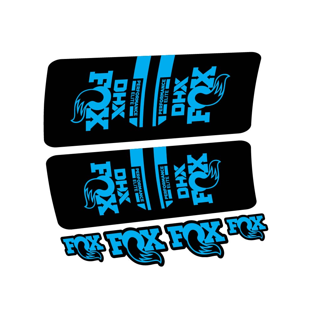 Stickers Fox DHX Elite 2022 compatibles Autocollants amortisseur VTT