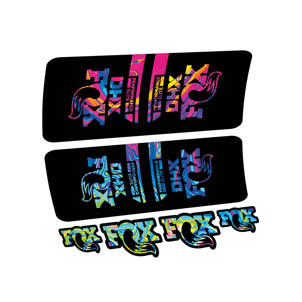 Stickers Fox DHX Elite 2022 compatibles Autocollants amortisseur VTT
