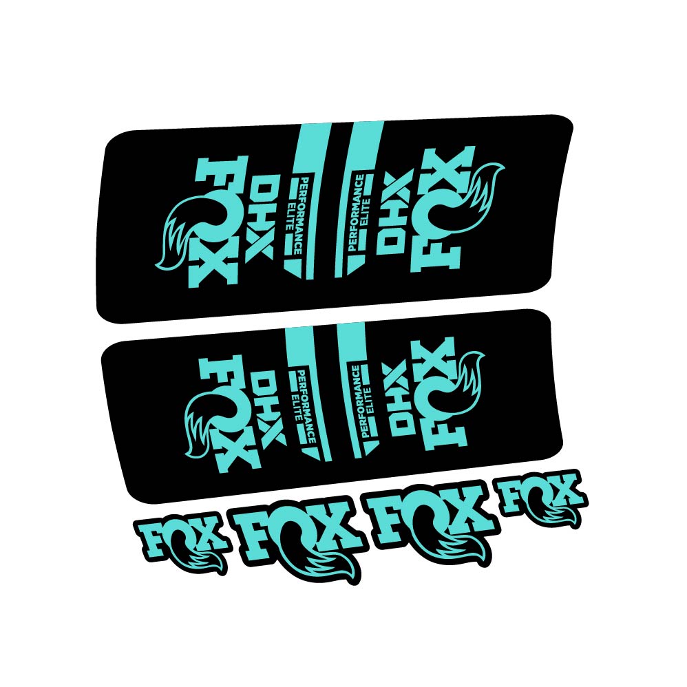 Stickers Fox DHX Elite 2022 compatibles Autocollants amortisseur VTT
