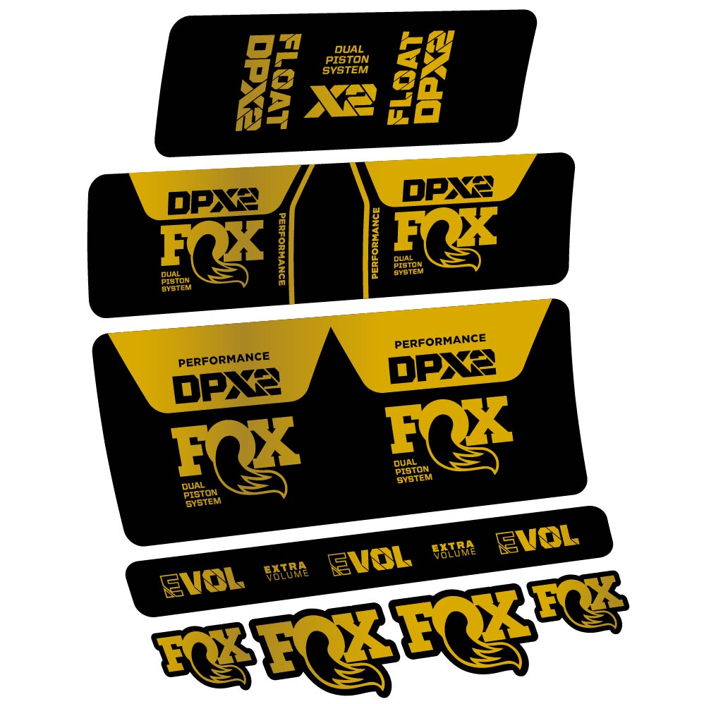 Stickers Fox DPX2 Performance 2021 compatibles Autocollants amortisseur