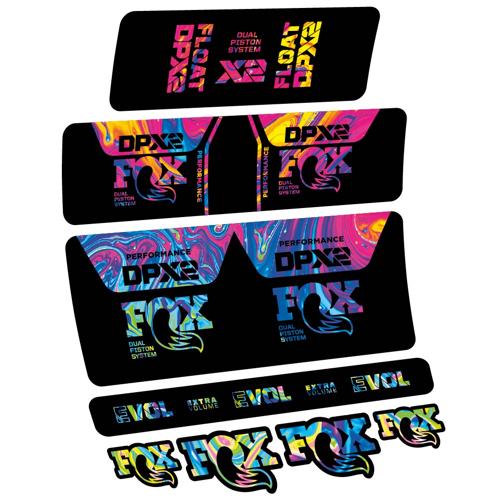Stickers Fox DPX2 Performance 2021 compatibles Autocollants amortisseur