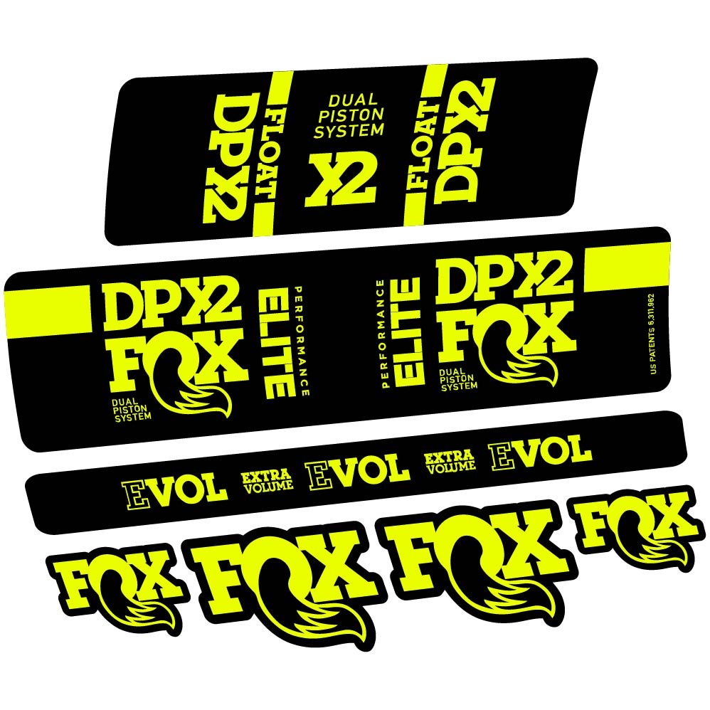 Stickers Fox Elite DPX2 2019 compatibles Autocollants amortisseur