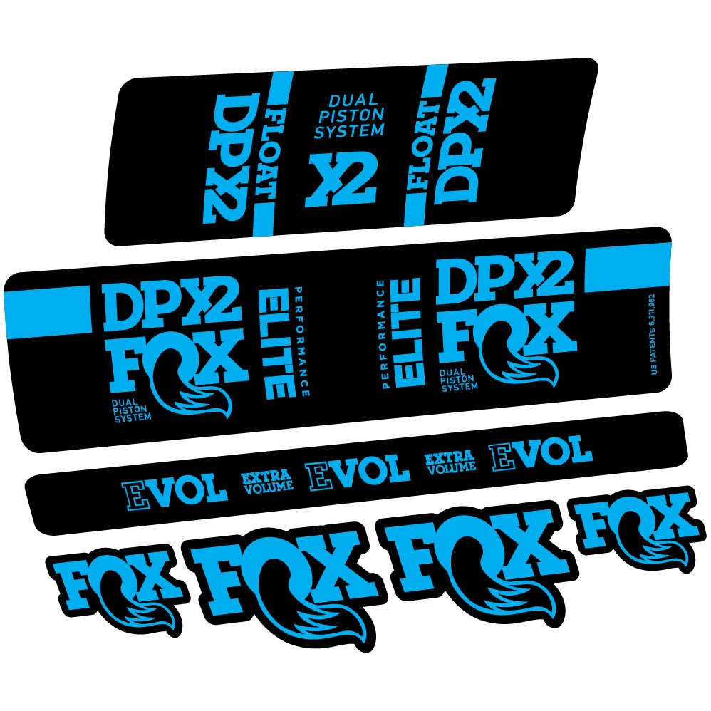 Stickers Fox Elite DPX2 2019 compatibles Autocollants amortisseur