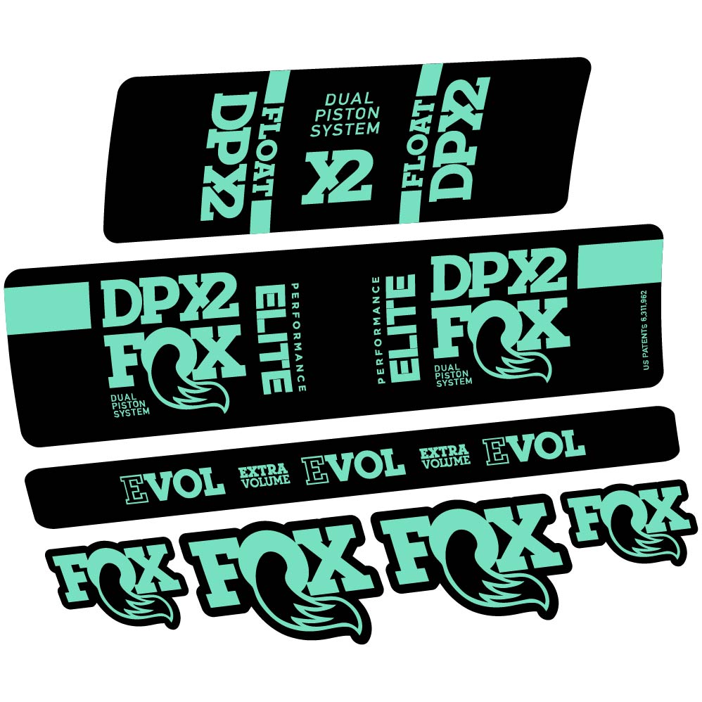 Stickers Fox Elite DPX2 2019 compatibles Autocollants amortisseur