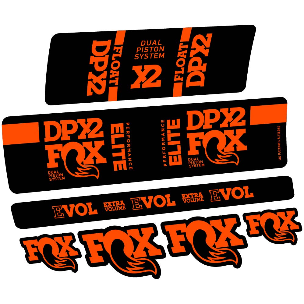 Stickers Fox Elite DPX2 2019 compatibles Autocollants amortisseur
