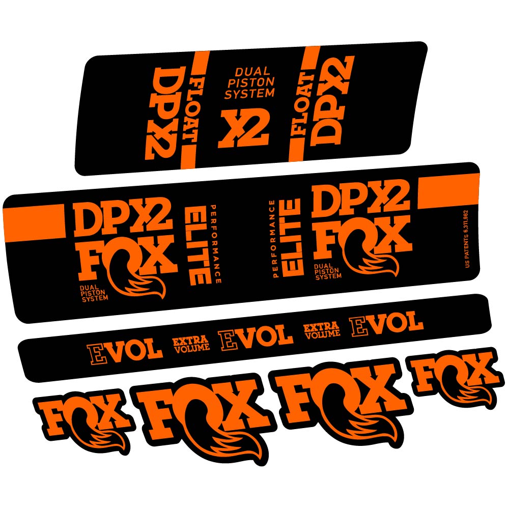 Stickers Fox Elite DPX2 2019 compatibles Autocollants amortisseur