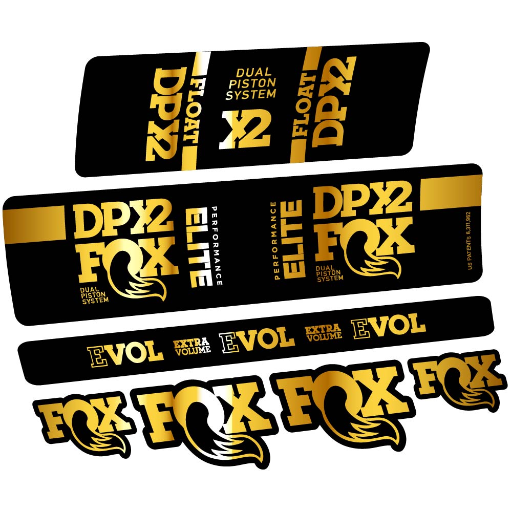 Stickers Fox Elite DPX2 2019 compatibles Autocollants amortisseur