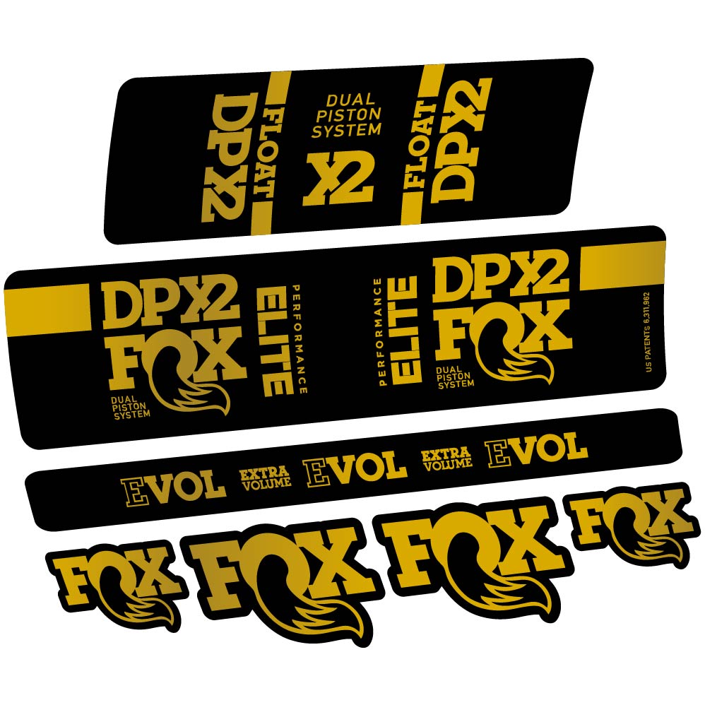 Stickers Fox Elite DPX2 2019 compatibles Autocollants amortisseur