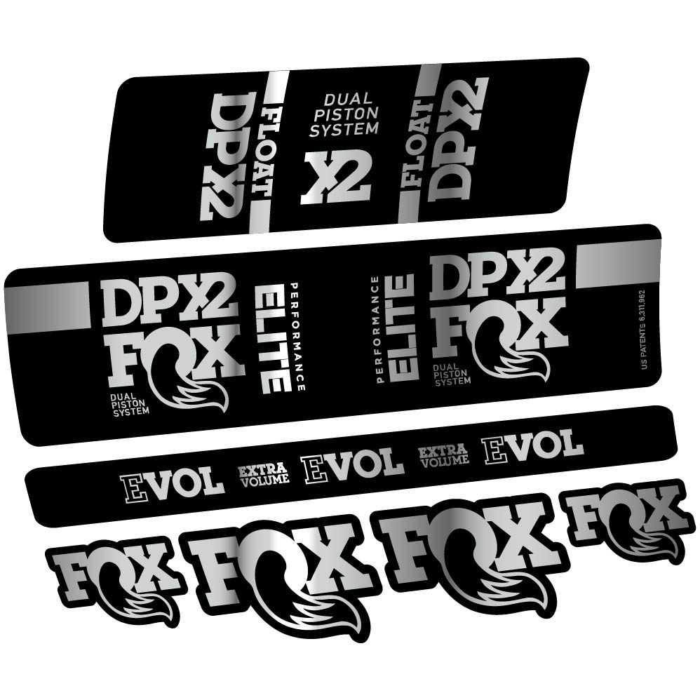 Stickers Fox Elite DPX2 2019 compatibles Autocollants amortisseur