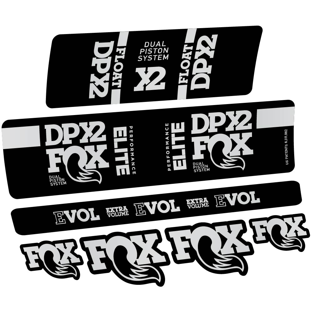 Stickers Fox Elite DPX2 2019 compatibles Autocollants amortisseur