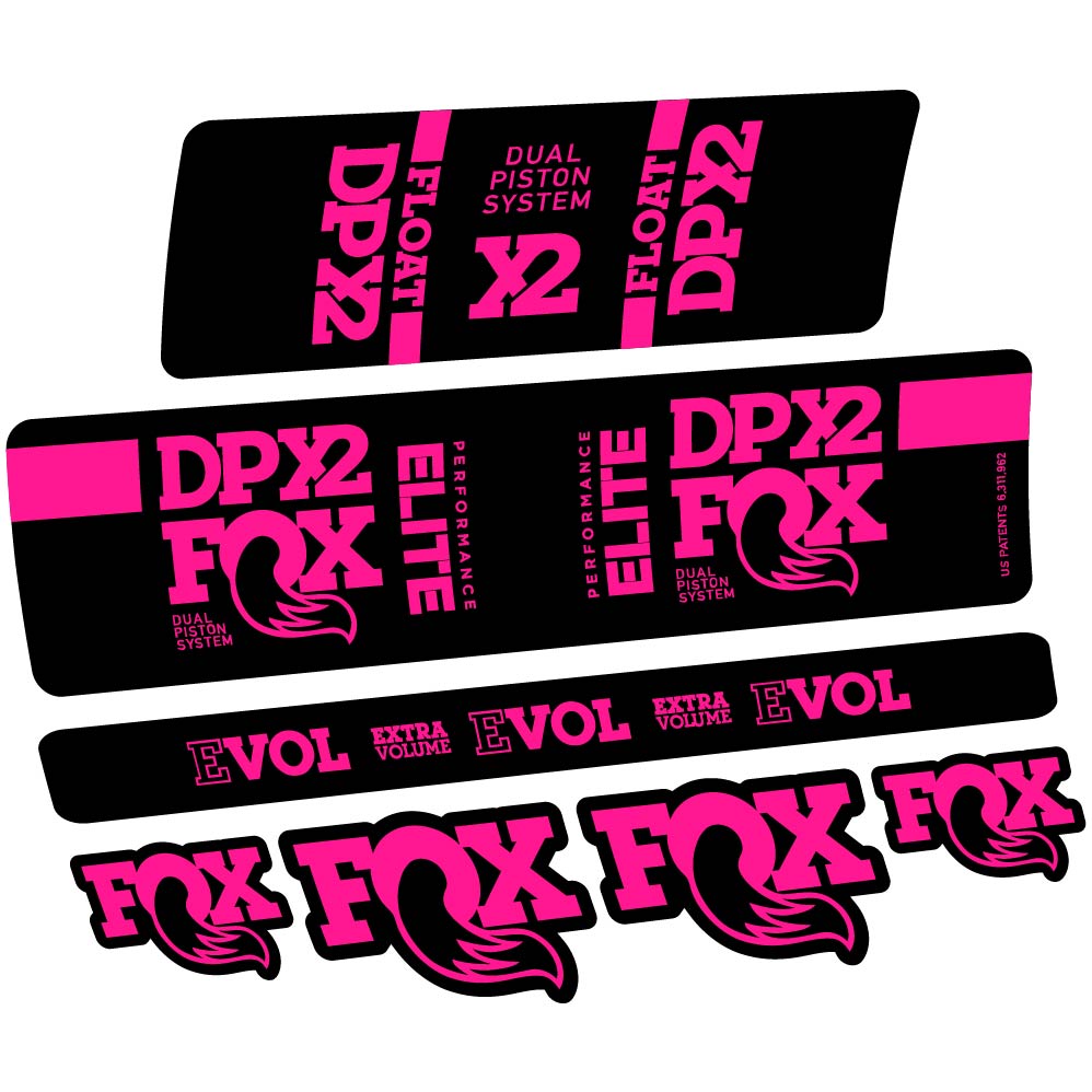 Stickers Fox Elite DPX2 2019 compatibles Autocollants amortisseur
