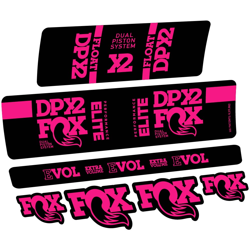 Stickers Fox Elite DPX2 2019 compatibles Autocollants amortisseur